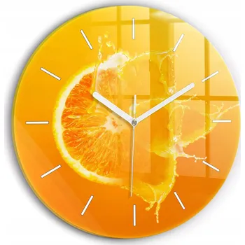 Hodiny Nástěnné hodiny Wallfluente oranžové 30 cm