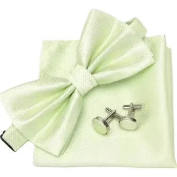 Amparo Miranda® Sada motýlek, kapesníček a manžetové knoflíčky 7209, Barva mint