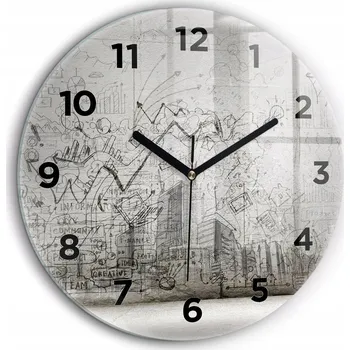 Hodiny Nástěnné hodiny Wallfluent šedé 60 cm