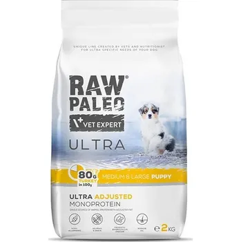 Krmivo pro psa RAW PALEO ULTRA TURKEY PUPPY MEDIUM/LARGE - suché krmivo s krůtím masem pro štěňata středních a velkých plemen Balení.: 750 g