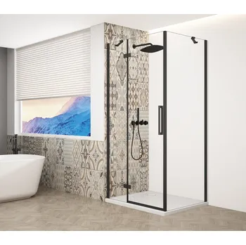 Gelco TRINITY BLACK obdélníkový sprchový kout 900x1200mm, čiré sklo, levé
