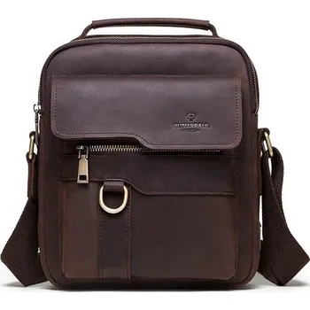 Humerpaul pánská kožená taška Crazy horse Riquier Hnědá 6L Humerpaul 97k-cube