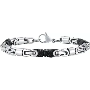 Náramek Náramek z chirurgické oceli Byzantine Chain Black and Steel