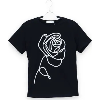 Triko kr. rukáv KVĚT R2082 barva: černá, velikost: L/XL