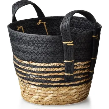 Úložný box Úložný košík Bali M 23x20 cm černo-hnědý