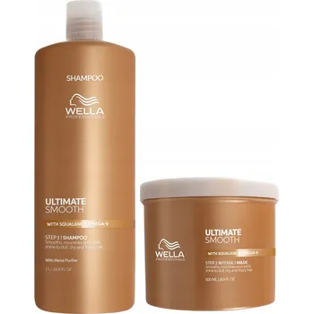 Šampon Wella Ultimate Smothh Šampon pro suché vlasy 1000 ml + maska 500 ml