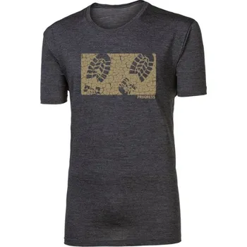 Pánské tričko Pánské merino triko PROGRESS STEP Barva: Šedá, velikosti: L