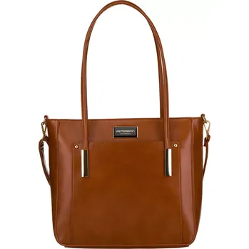 Kabelka Dámská hnědá kožená kabelka , VELIKOST UNI