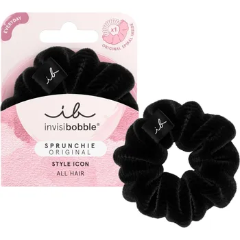 Ozdobná spirálová gumička do vlasů Invisibobble Sprunchie Dusk Till Dawn - černá + dárek zdarma