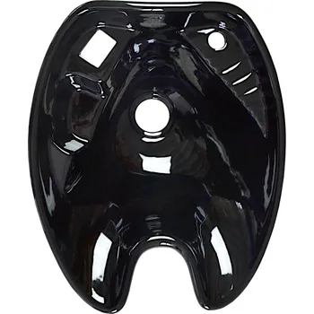 Umyvadlo Umyvadlo pro mycí boxy Bellazi - keramické, černé s hranatým otvorem (020-black-h) + dárek zdarma