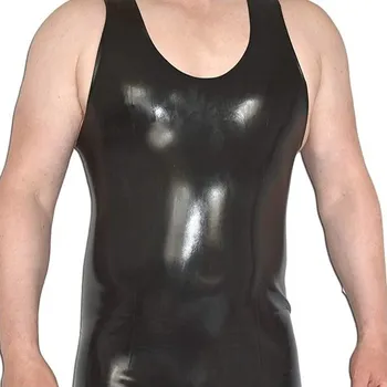 Pánské tílko Tílko pánské latexové, latex vest Černá XL