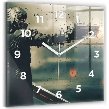 Hodiny Nástěnné hodiny Wallfluent černé 30 cm