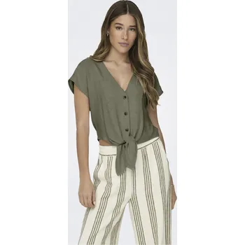 Dámská halenka Only dámská halenka Siesta s vázačkou zelená Velikost: S