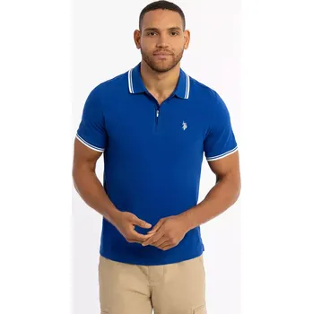 Pánské tričko U.S. Polo Assn.pánské polo tričko ZIPPER PLACKET modré XL