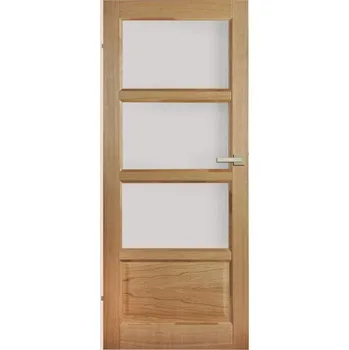 Interiérové dveře Drewal Dřevěné Dveře z masivního dřeva borovice prosklené Manhattan-50 dub drewfilip