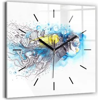 Hodiny Nástěnné hodiny Wallfluent modré 30 cm