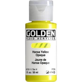 Vodová barva Akrylová barva Golden Fluid - 2191 Hansa Yellow Opaque Objem: 30 ml