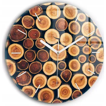 Hodiny Nástěnné hodiny kulatý dekorativní klasické kuchyňské Dřevěné kulatý průměr 30 cm