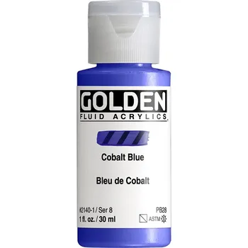 Vodová barva Akrylová barva Golden Fluid - 2140 Cobalt Blue Objem: 30 ml
