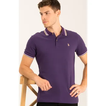 Pánská polokošile dewberry dewberry fialová 2005044