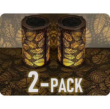 Venkovní osvětlení SOLÁRNÍ LED LAMPA MAROCKÉ LISTY 12LM, 3000K/2-PACK! [RTV200121]