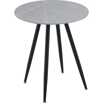 Zahradní stůl Zahradní kulatý stůl MELODY ⌀ 60 x 71 cm | šedá/černá