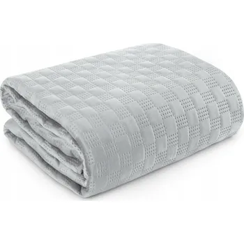 Přehoz na lůžko Přehoz Eurofirany velur 240 cm x 220 cm stříbrný