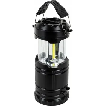 Svítilna Kempingová COB lampa, lucerna, ABS, stříbrná