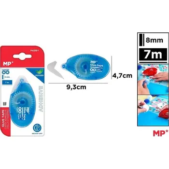 Kancelářské lepidlo Main Paper Lepidlo ve strojku MP 8mm x 7m blistr