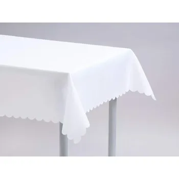 ubrus Dreamy Linens Ubrus teflonový, bílý Lněná textura Rozměry: 120 x 140 cm