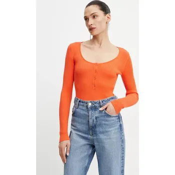 Dámský svetr Hedvábný svetr Pinko oranžová barva, 104809 A1KW 104809.A1KW 23X, vel. L