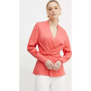 Dámská halenka Halenka BOSS dámská, oranžová barva, hladká, 50537380 32X, vel. 38