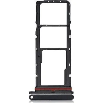 Držák SIM microSD Motorola Moto G22 Black černý originál kvalita