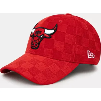 Kšiltovka Velurová kšiltovka New Era Tonal Check 940 Bulls červená barva, s aplikací, 60595441, ONE SIZE, 33X
