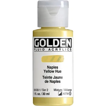 Vodová barva Akrylová barva Golden Fluid - 2438 Naples Yellow Hue Objem: 30 ml