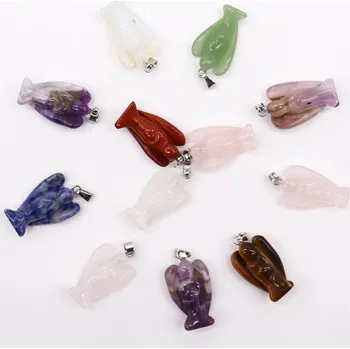 Drahý kámen Ancient Wisdom Přívěsek z drahého kamene Anděl Růženín, 1 ks