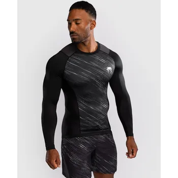 Rashguard Rashguard - funkční triko Venum Rapid - dlouhé rukávy - Black/Storm Grey Velikost: XL