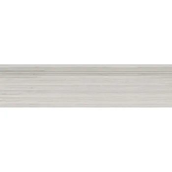 Dlažba Rako Plywood DCPVD841, schodovka, bílá, matná, 30 x 120 x 0,9 cm