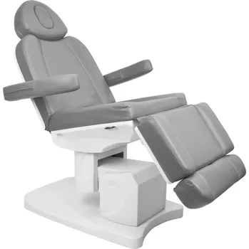 Pedikérské křeslo ACTIVESHOP Elektrické kosmetické lehátko AZZURRO 708A 4 Motory vyhřívané - šedé