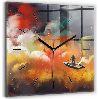 Hodiny Nástěnné hodiny Wallfluent oranžové 30 cm