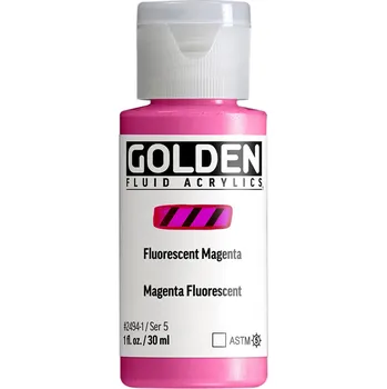 Vodová barva Akrylová barva Golden Fluid - 2494 Fluorescent Magenta Objem: 30 ml