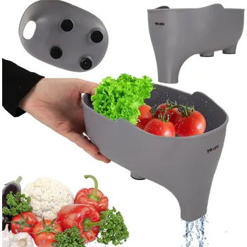 Kuchyňský organizér Slon – dřezové sítko, odkapávací miska s nálevkou, praktický doplněk pro vaši kuchyni