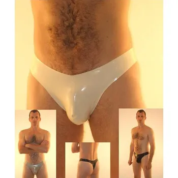 Pánské tanga Pánská latexová tanga Černá M