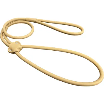 Vodítko pro psa BAFPET Předváděcí vodítko z šité kulaté kůže Barva: Béžová, Rozměr: 7mm x 120cm 04223
