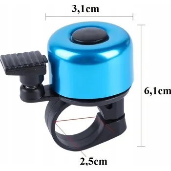 Zvonek na kolo Zvonček 35 mm MINI Hliníkový MODRÝ