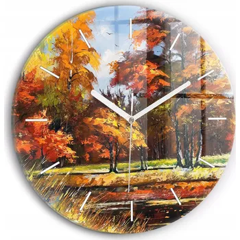 Hodiny Nástěnné hodiny Wallfluente oranžové 30 cm