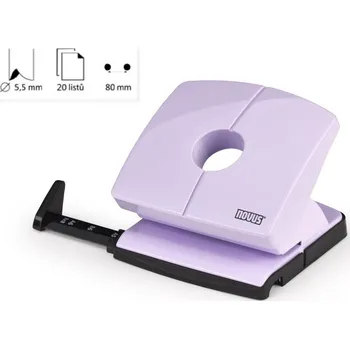 Děrovačka Novus děrovačka B 220 color ID, 20 listů, světle fialová