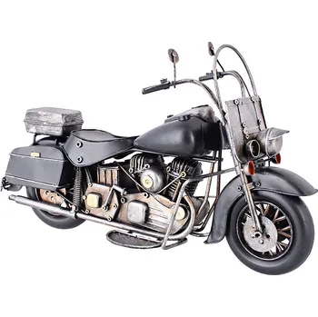 Kovový model motorky 36cm černá (Originální dárek pro motorkáře)