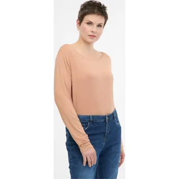 Dámské tričko Světle hnědé dámské tričko s dlouhým rukávem ORSAY - Dámské Orsay růžová 3127703