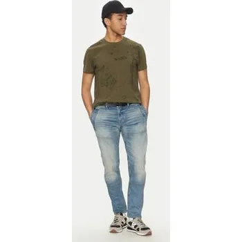 Pánské tričko G-Star Raw T-Shirt Wash D25973-C338 H343 Zelená Regular Fit XXL